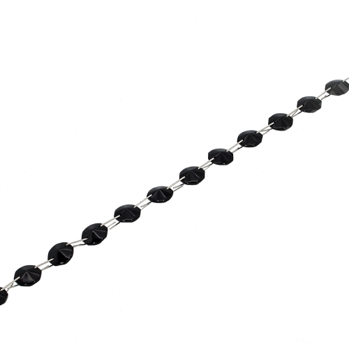 Нить из Хрустальных Подвесок (1 метр) черный