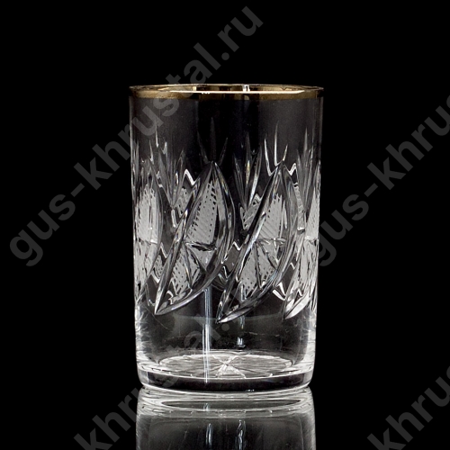 Набор Стаканов Хрустальный "Дольки" с золотом